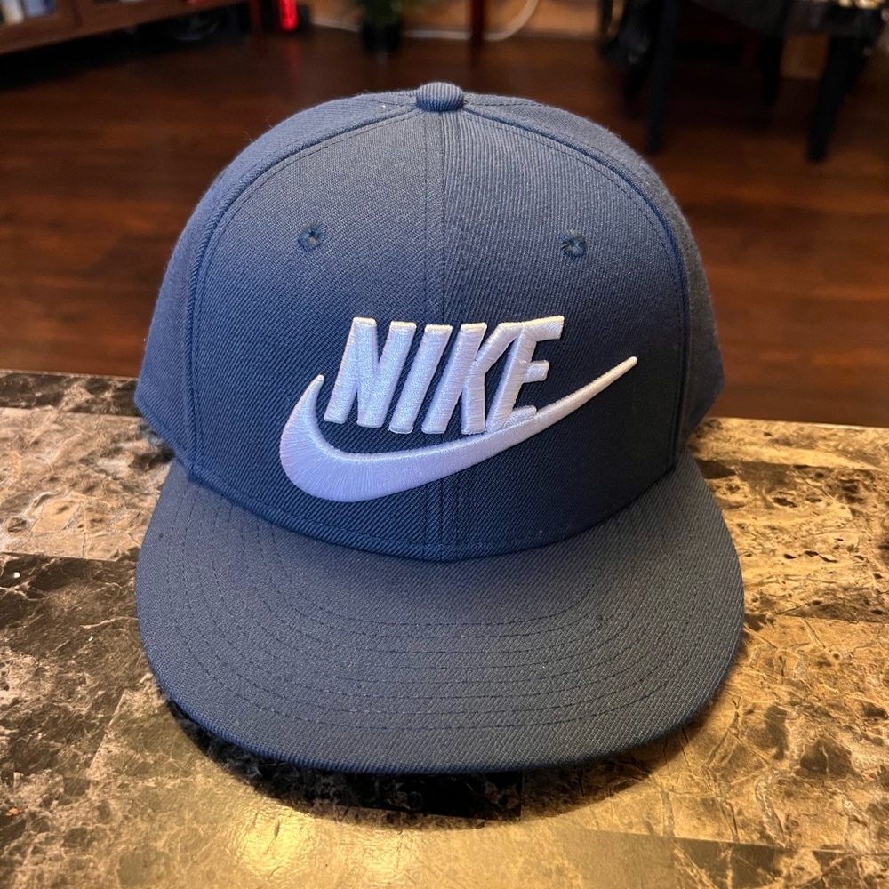 Nike Blue and White Snapback Hat